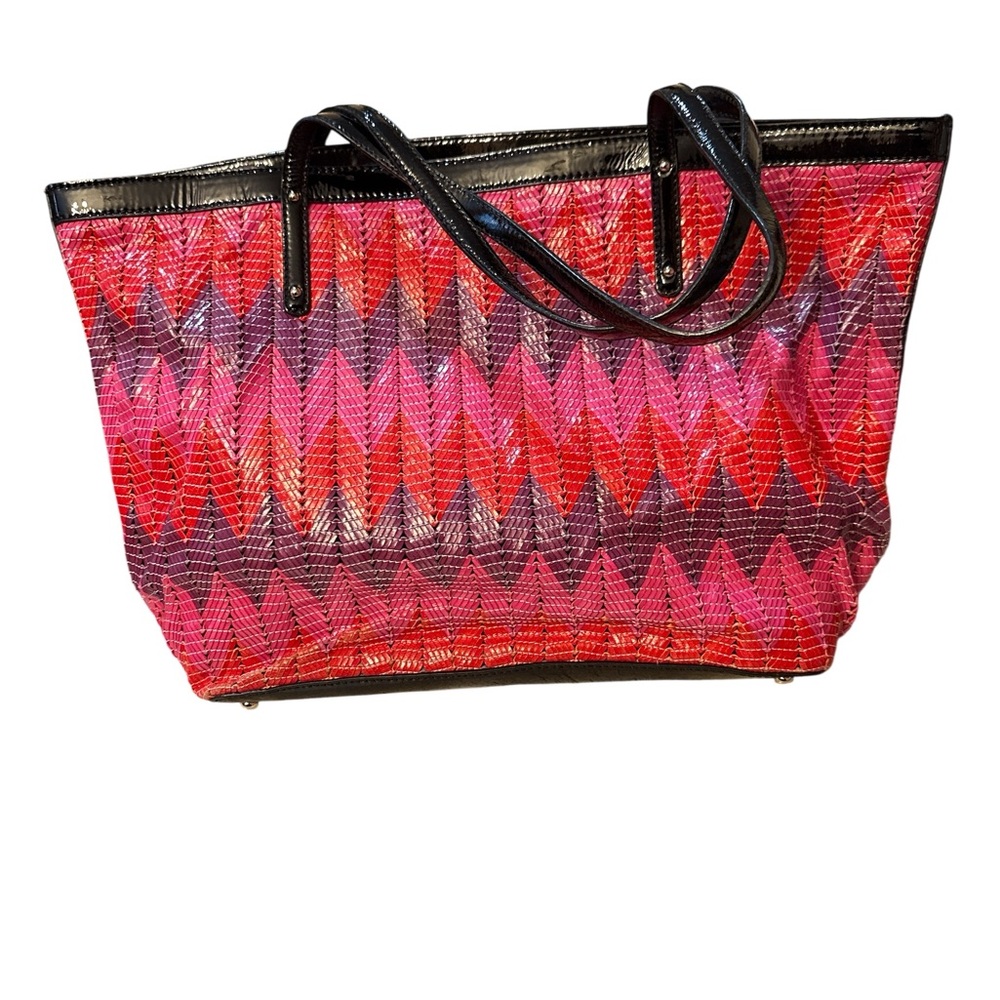 Kate Spade Beverly Breeze Pink and Black Patterned Tote - Picture 5 of 5